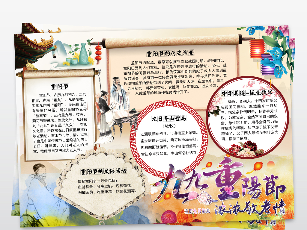 重阳节手抄报制作指南，传承文化魅力的创意展示